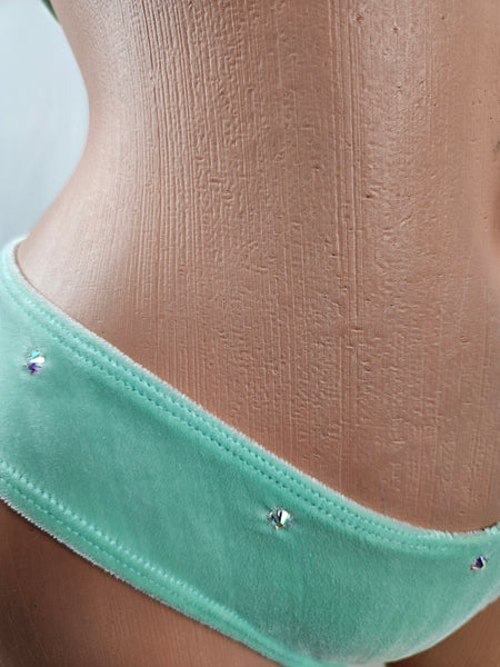 Velvet Keyhole Thong Bikini