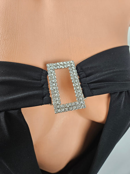 Strapless Drape Cowl Mini Dress