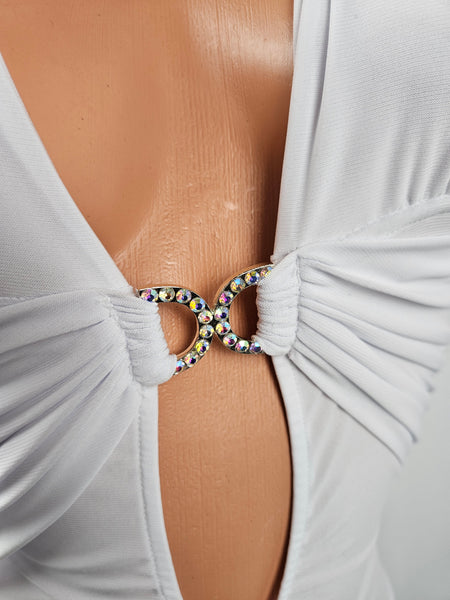 White Halter Mini Dress (Small)