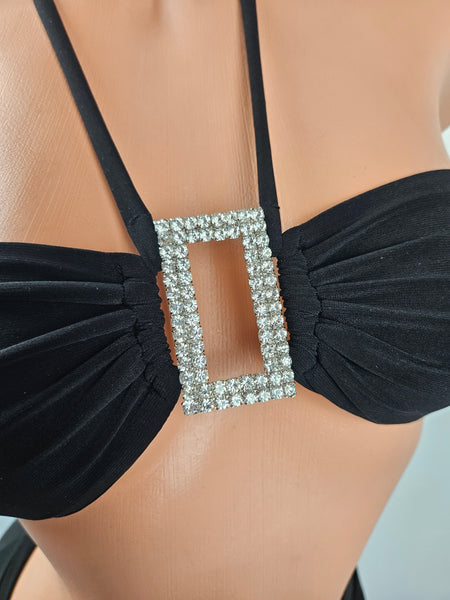 Black Cut Out Mini Dress (Small)