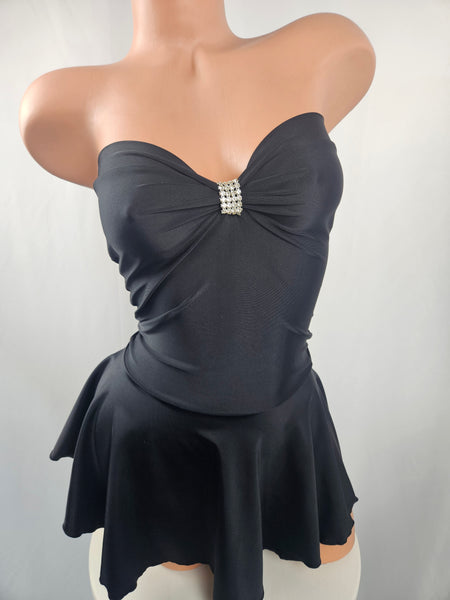 Black Strapless Mini Dress