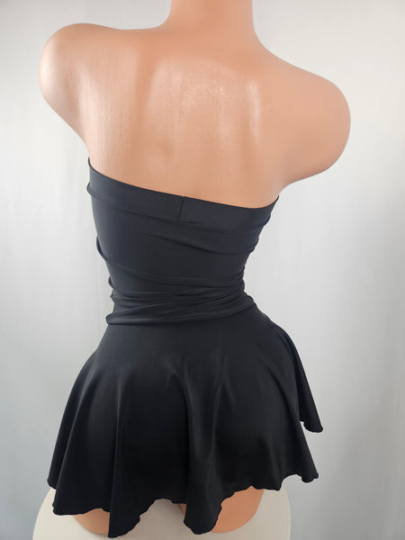 Black Strapless Mini Dress