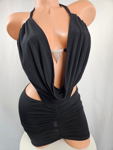 Drape Cowl Mini Dress