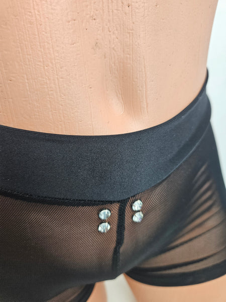 Black Short Set w/ Rhinestones