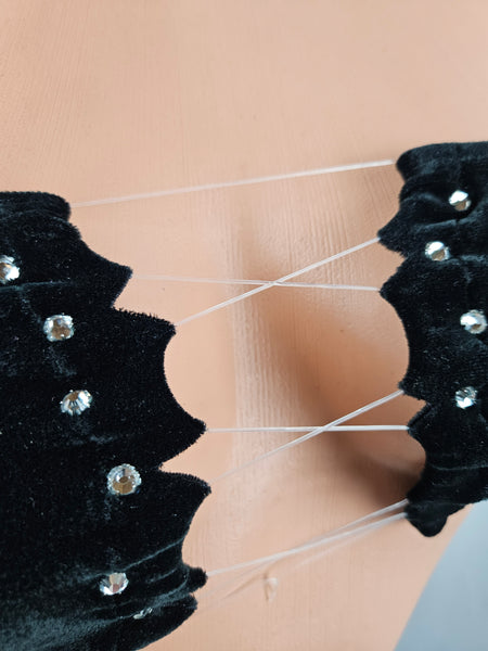 Black Velvet Skirt Set