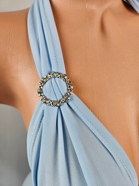 Baby Blue Ruffle Gown