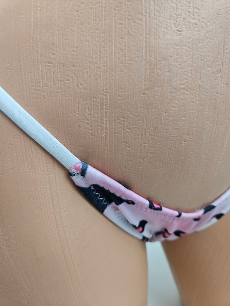 Kuromi Tie Side Thong Bikini