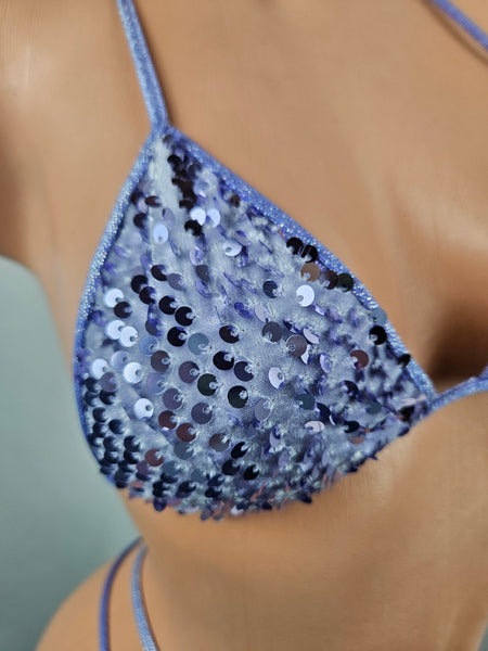 Cut Out Sequin Bikini