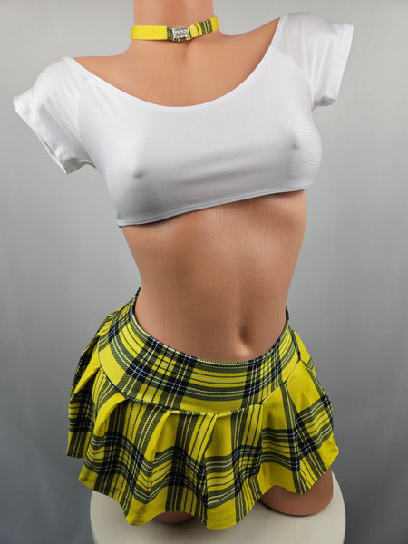 Plaid Skirt Set w/ Matching Choker