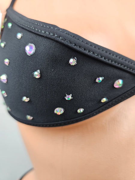Candyland Crystal Tie Side Thong Bikini