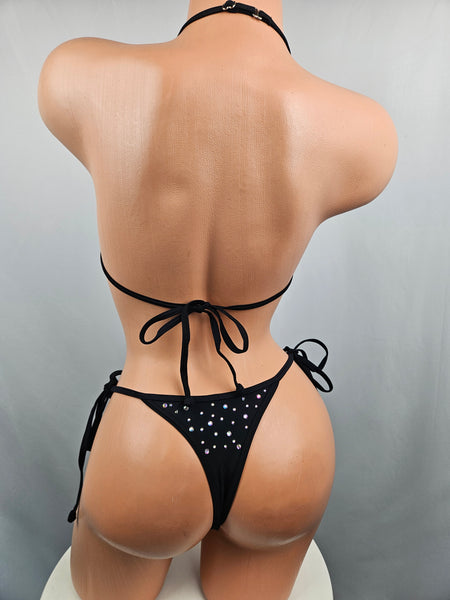 Candyland Crystal Tie Side Thong Bikini