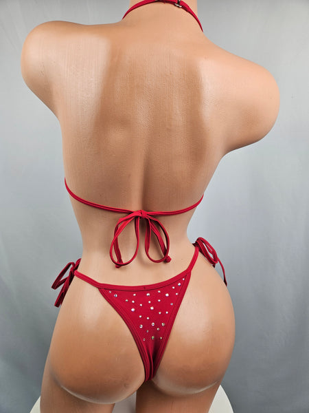 Candyland Crystal Tie Side Thong Bikini