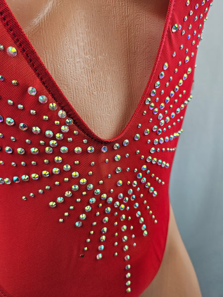 Candyland Mesh Plunge Bodysuit SOLD AS IS