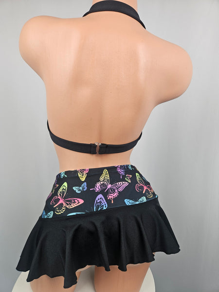 3 Piece Butterfly Skirt Set