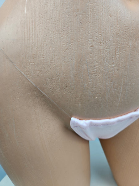 Baby Pink Barely There Bandeau Micro Thong Bikini