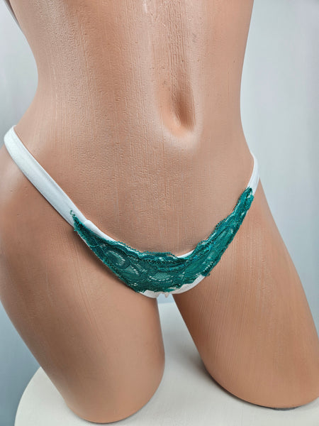 Thong Bikini w/ Lace Accents