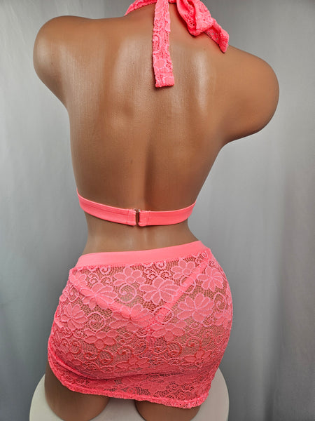 Lace Ring Skirt w/ Matching Thong