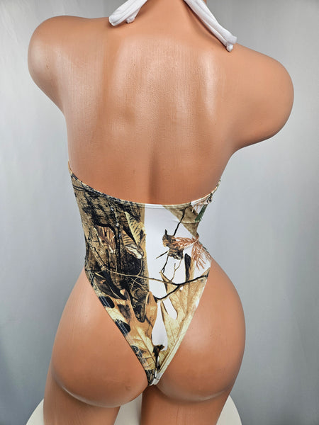 White Camo Romper