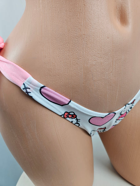 Hello Kitty Lace Up Tie Side Bikini