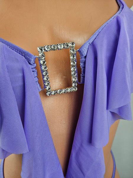 3 Piece Lavender Ruffle Skirt Set