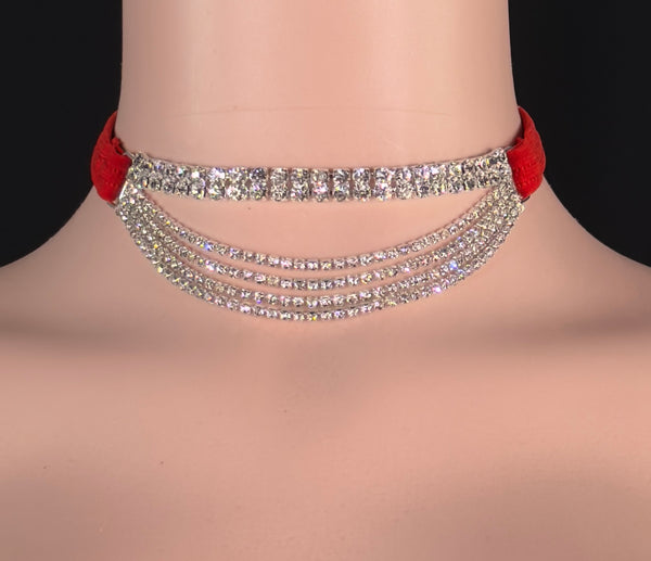Strapless Gown w/ Rhinestone Choker