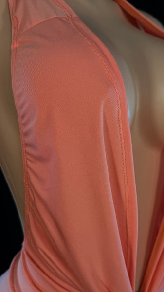 Peach Plunge Gown