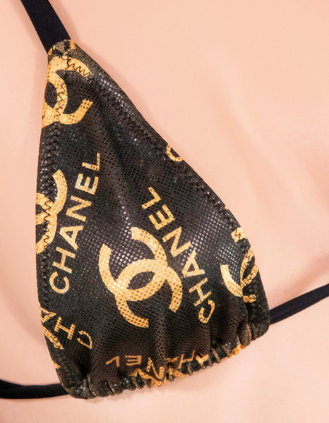 Designer Print Tie Side Thong Bikini