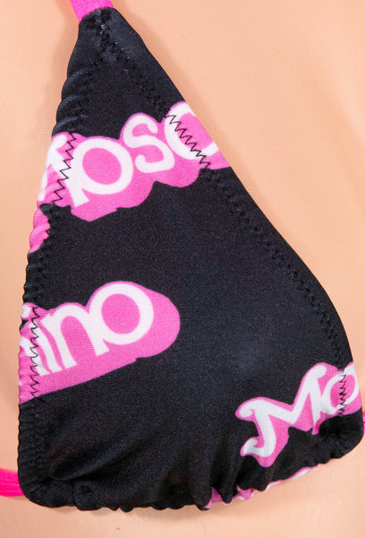 Designer Print Tie Side Thong Bikini