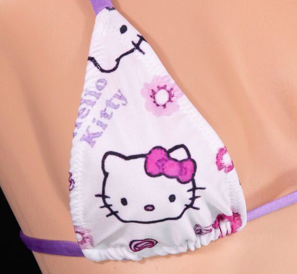 Hello Kitty Tie Side Thong Bikini