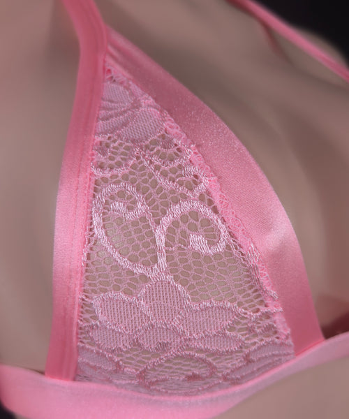 Pink Lace Skirt Set w/ Matching Thong