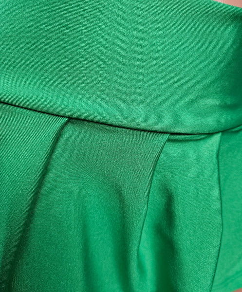 Green Pleated Skirt Set