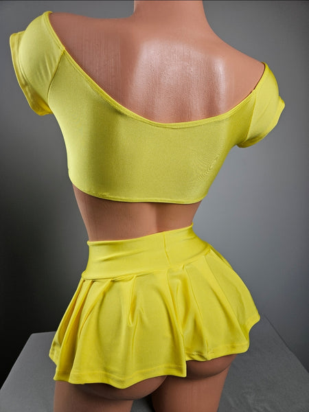 Canary Yellow Skirt Set