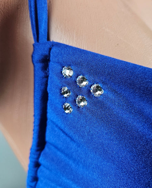 Royal Blue Drawstring Mini Dress