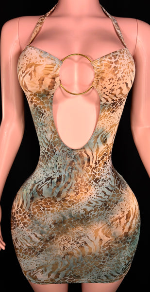 Animal Print Mini Dress