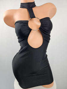 Black Ring Mini Dress