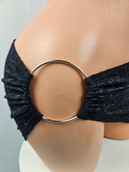 Black Lace Ring Skirt Set