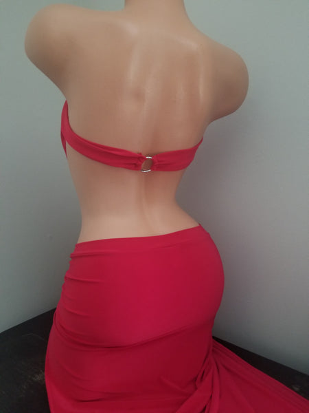 Long Skirt Set w/ Cowl Top